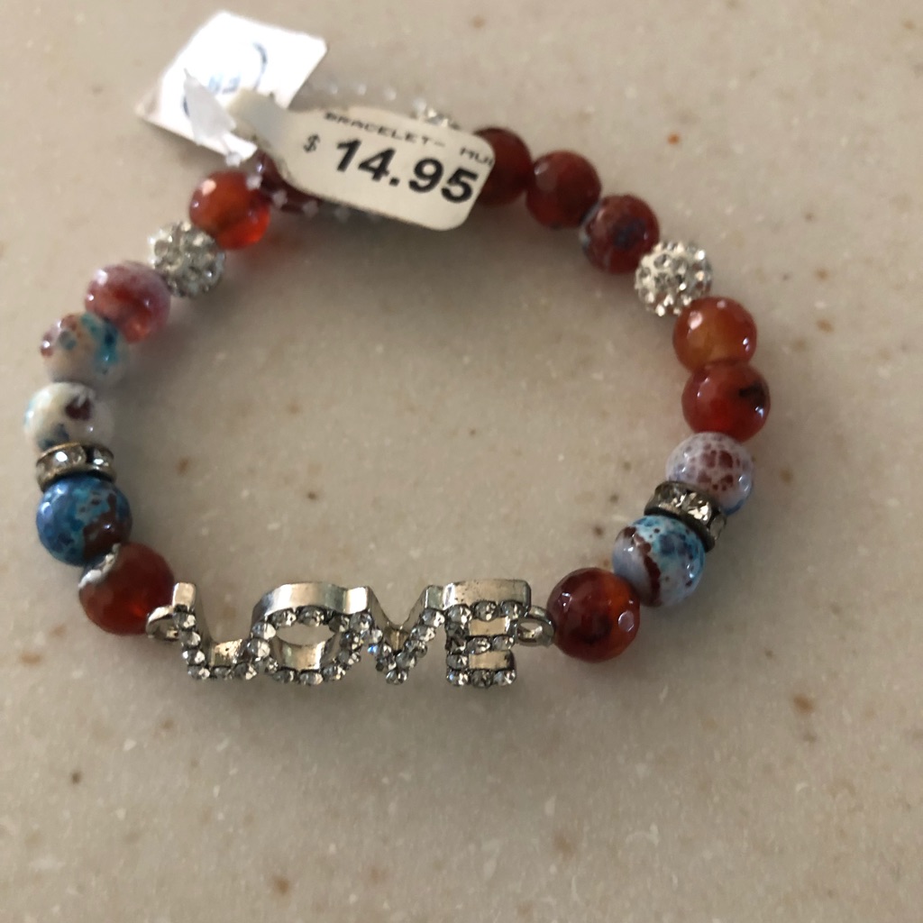 Love Mala Bead Bracelet Nwt 10$